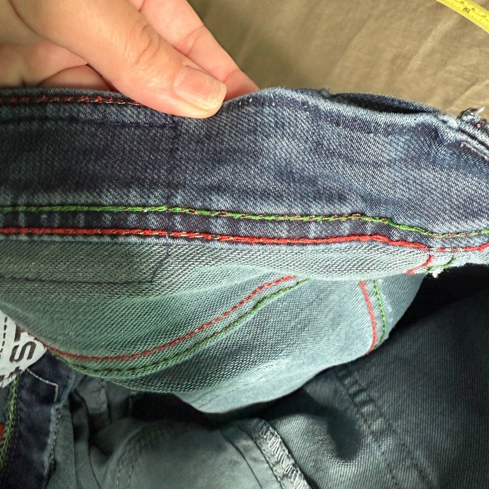 G-STAR RAW Men’s Skinny Jeans Dark Blue w/ Pleated Moto Detail Size 36 Denim Y2K - Picture 12 of 15